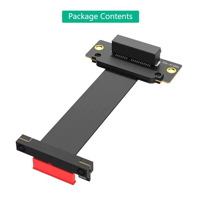 Câble d'extension PCI-e PCI Express 5.0 1X double direction verticale à 90 degrés