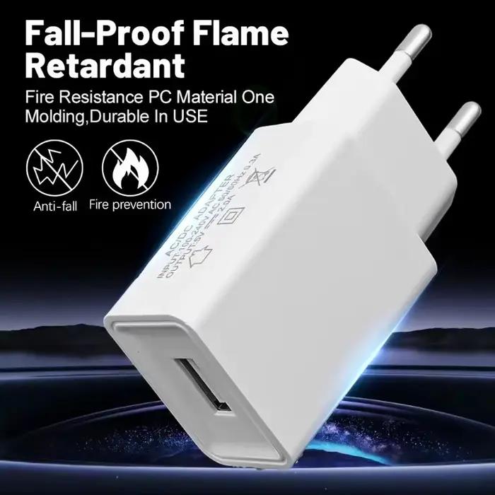 Chargeur USB 5V 2A, adaptateur d'alimentation universel de voyage pour téléphone portable