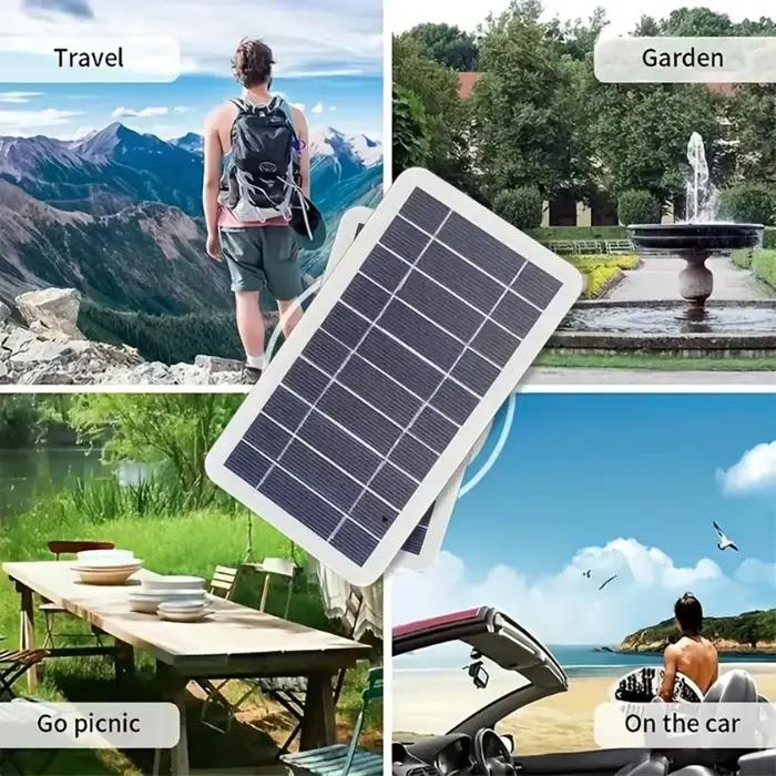 Chargeur solaire USB portable sûr et stable pour voyages en plein air camping randonnée ventilation lampe de poche
