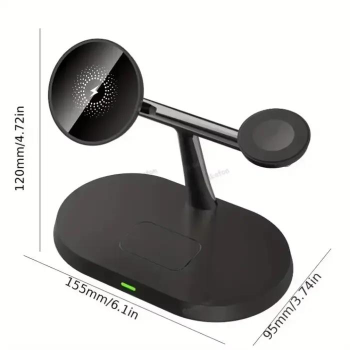 Chargeur Magnétique Sans Fil 3-EN-1 Support de Bureau pour Samsung S25 S24 S23 Galaxy Watch 7 6 5 4 3 2 Buds2/3/3 Pro Charge Rapide