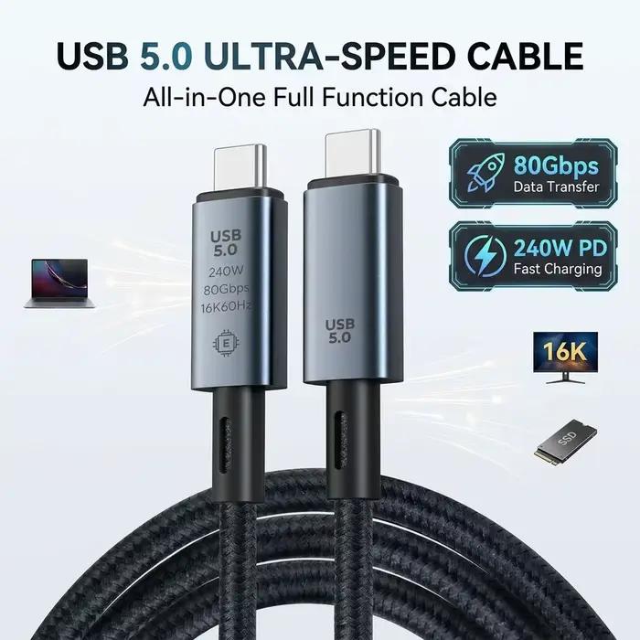 Câble USB 5.0 Type-C vers Type-C