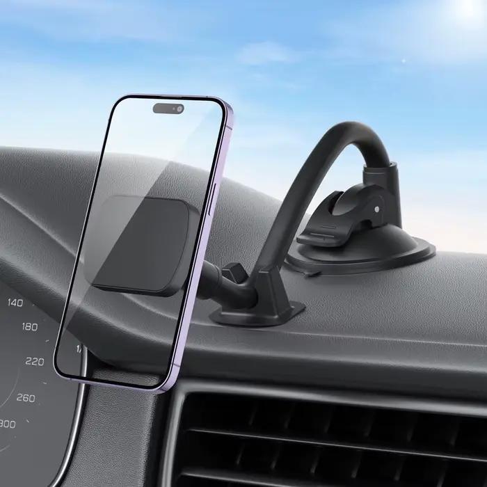 Support de téléphone magnétique universel pour voiture bras long pare-brise tableau de bord support magnétique pour iPhone et autres smartphones occasions conduite quotidienne et loisirs