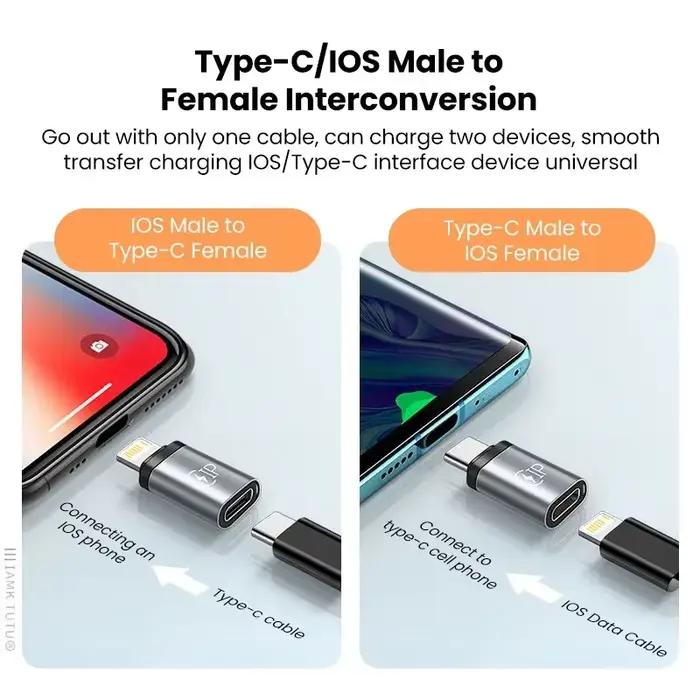 Adaptateur USB C USB Type C vers Lightning femelle