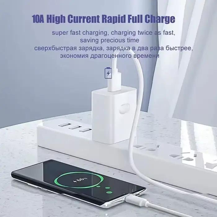 NNBILI 1-3 pièces 10A 100W Type C câble de charge Super rapide cordon de données pour Huawei OPPO vivo