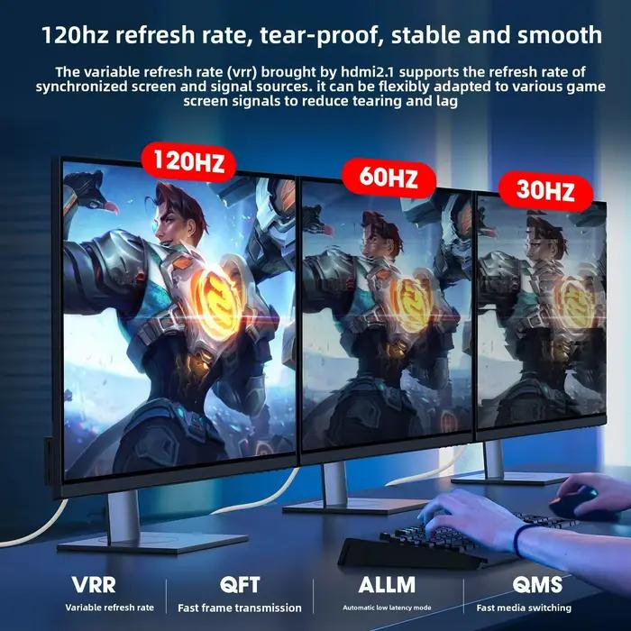 Câble blanc 8K hdmi 2.1