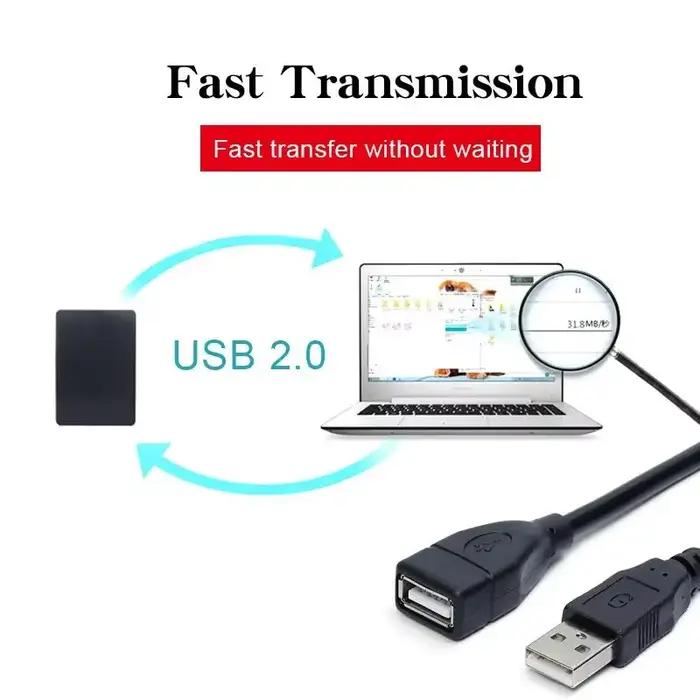 1/2 pièces câble d'extension USB 2.0 0.6m/1m/1.5m fil ligne de Transmission de données