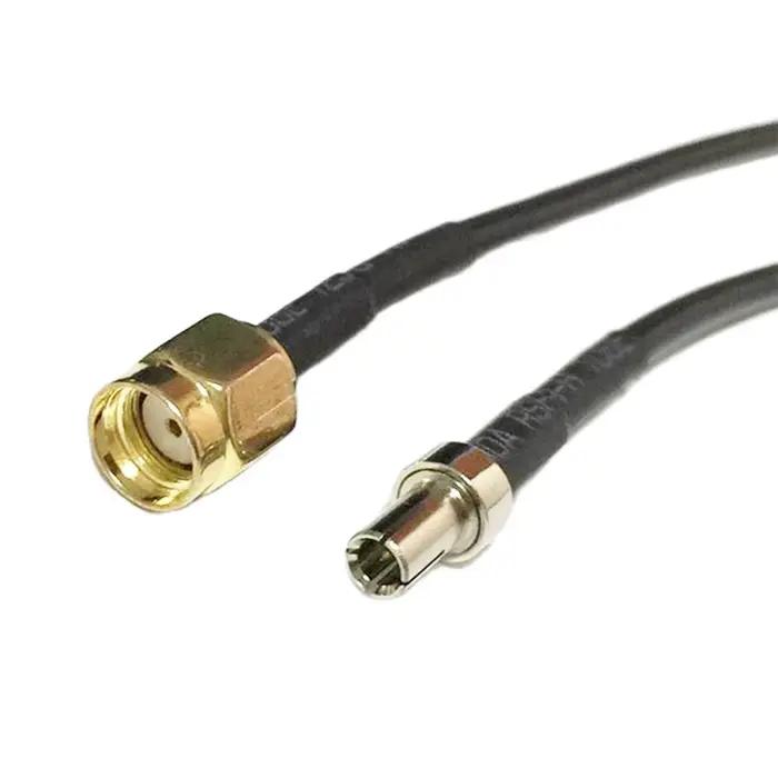 Câble Modem 3G TS9 mâle droit vers prise RP SMA adaptateur queue de cochon RG174 noir 10/15/20/30/50/100cm