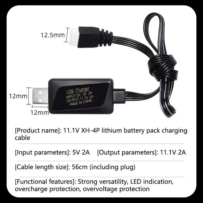 Chargeur de batterie Li-ion 11.1V 3S avec Balance et lumière de protection