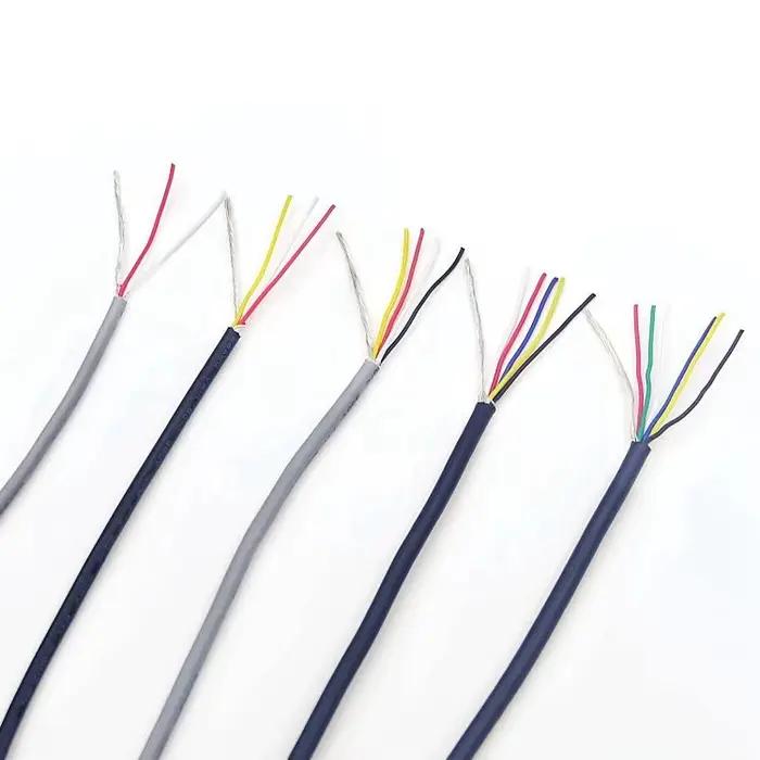 Câble de blindage de signal noir et gris pour systèmes audio et vidéo 32 30 28 26 24 22 20 AWG 2 3 4 5 6 7 Cores occasionnels et professionnel