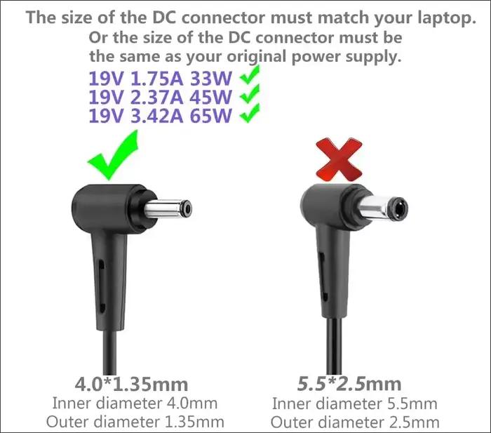 Chargeur adaptateur secteur pour ordinateur portable