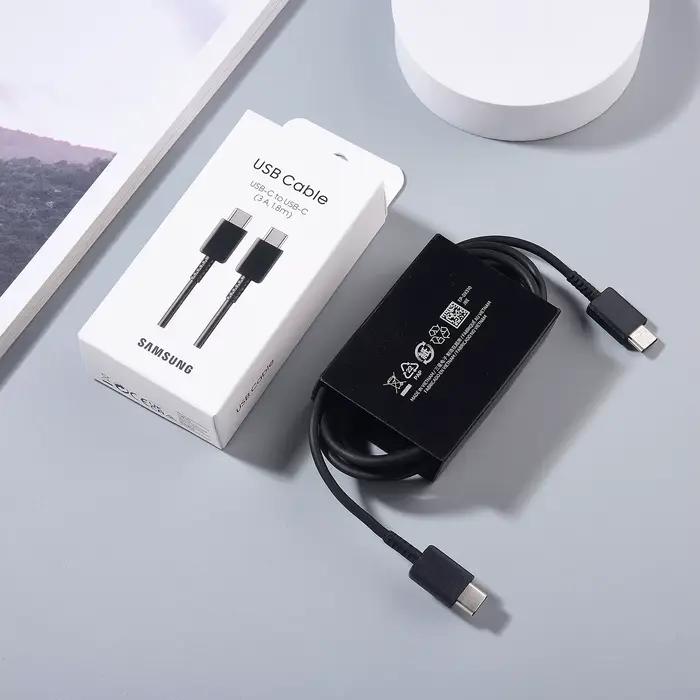 Câble d'origine SAMSUNG 45W PD USB C 1/1.8M 3A pour Galaxy S24 S25 Ultra Note 10 A54 Fold 7 6 25W Charge rapide USB Type C cordon de données