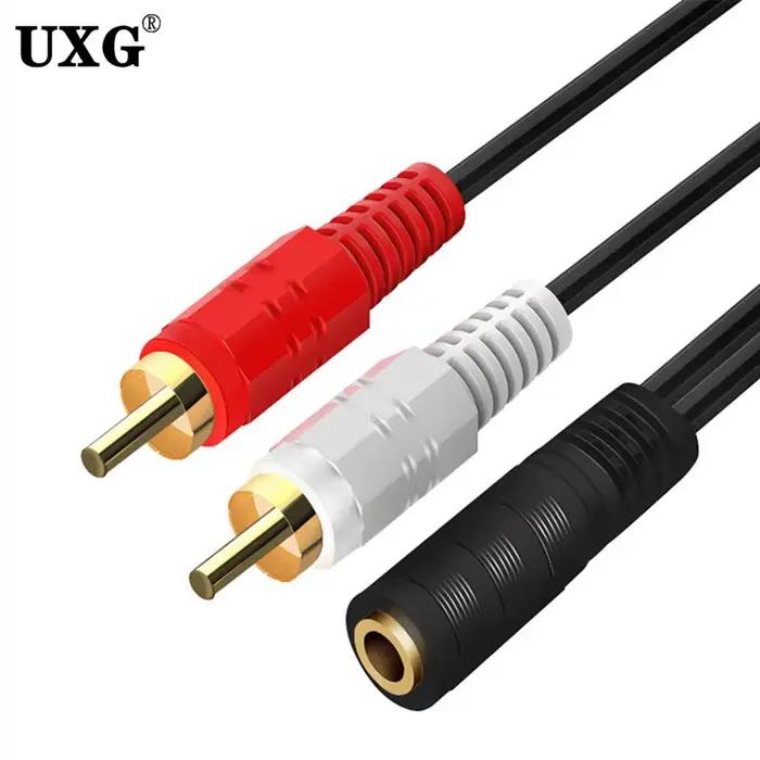 Câble audio RCA Jack 3.5 vers RCA mâle 2RCA pour haut-parleur iPod ordinateur microphone multimédia occasion spéciale
