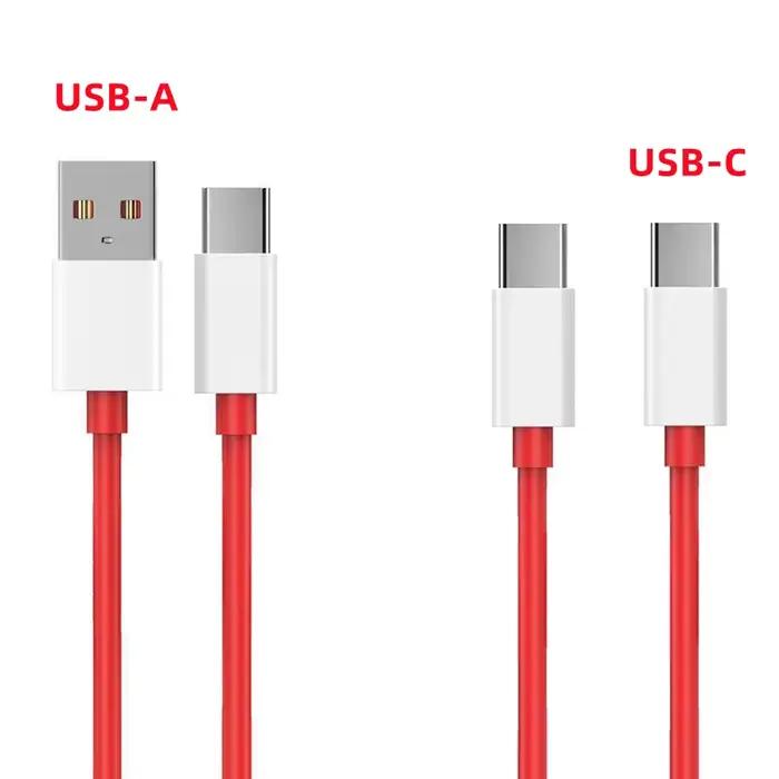 Câble de Charge rapide SuperVOOC 65W 80W pour OnePlus 10 Pro 11 12 13 Nord 2T 3 4 5 CE 2 USB vers USB-C double Type C ligne PD 1m 1.5m 2m