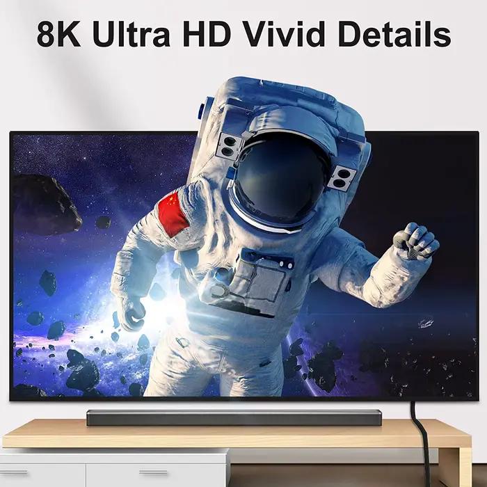 Câble DisplayPort 1.4 8K 60Hz 4K 144Hz 2K 240Hz Noir pour PC Ordinateur Portable Téléviseur Projecteur Occasions Spéciales