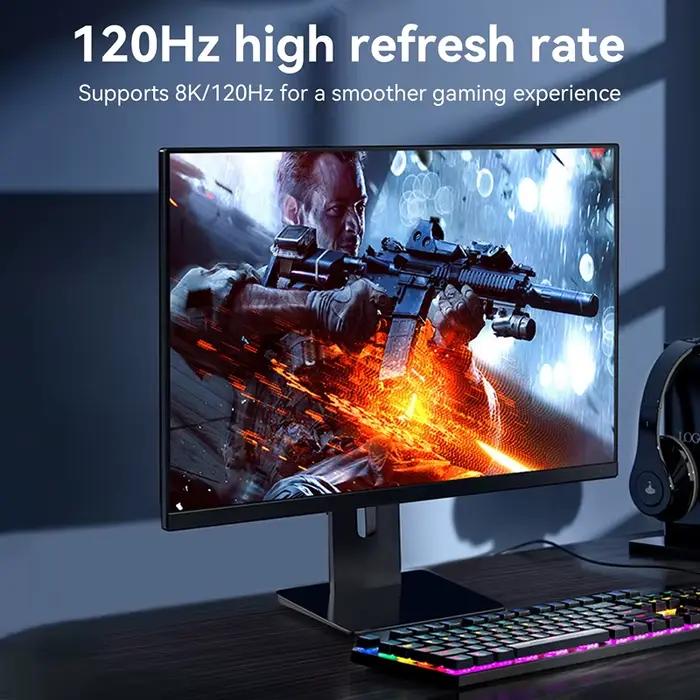 16K DP 2.1 8K @ 120Hz 4K @ 240Hz 32Gbps HDR vidéo Audio Displayport câble Port d'affichage pour ordinateur portable TV