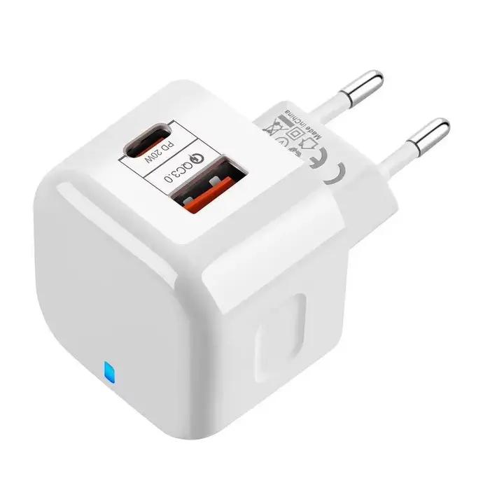 Chargeur USB PD 20W Quick Charge 3.0 Adaptateur Mural Portable Compatible iPhone 14 13 Samsung Xiaomi Occasions Voyages Spéciales
