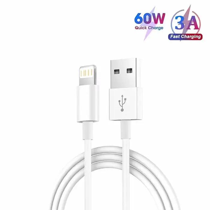 Câble USB A vers Lightning 3A pour iPhone 14 13 12 11 Pro Max Plus XR Max USB
