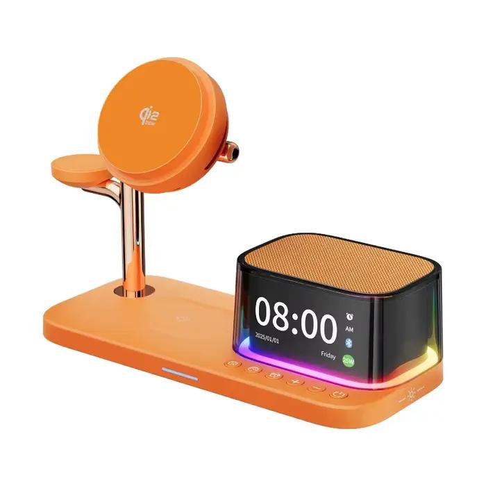 Qi2 25W 5 en 1 support de chargeur sans fil magnétique avec haut-parleur 25W charge rapide pour Iphone 17 16 15 Pro Max