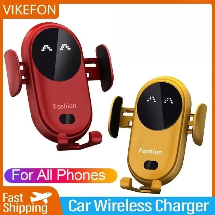 Support de téléphone de voiture sans fil VIKEFON avec chargeur pour iPhone 17-12 Pro Max 11 Pro X MAX 8 7 Plus