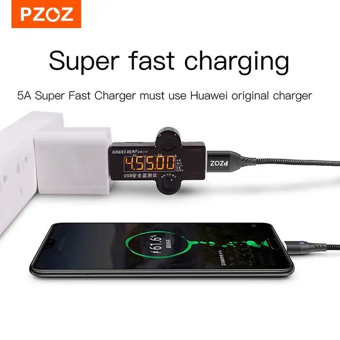 PZOZ 5A câble magnétique Type C charge Super rapide