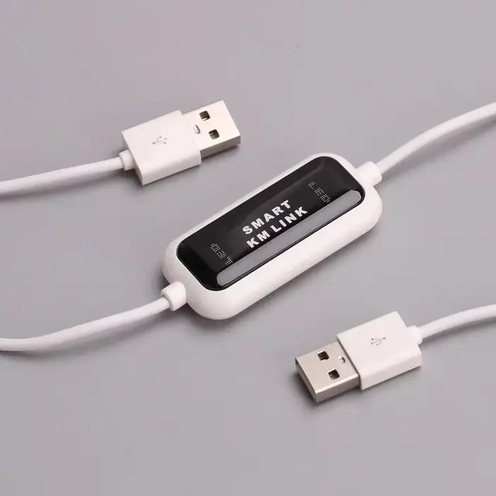 USB 2.0 Smart KM Link PC vers PC clavier souris partage synchronisation données lien câble de connexion deux 2 ordinateurs transfert de fichiers Communication