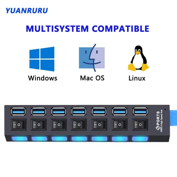 Répartiteur USB 3.0 avec interrupteur pour PC
