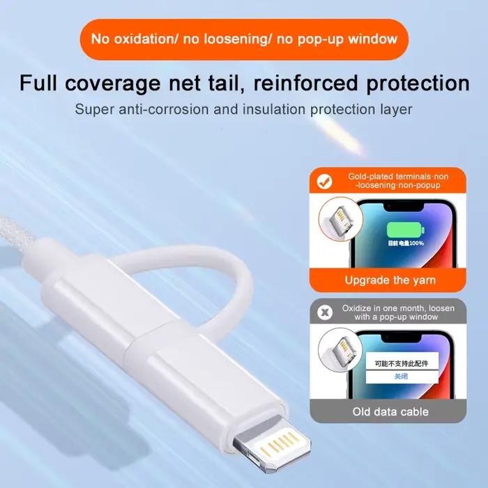 100W tissage câble USB de charge rapide pour Apple iPhone 14 13 12 11 17 Air 15 16 Pro Max Plus