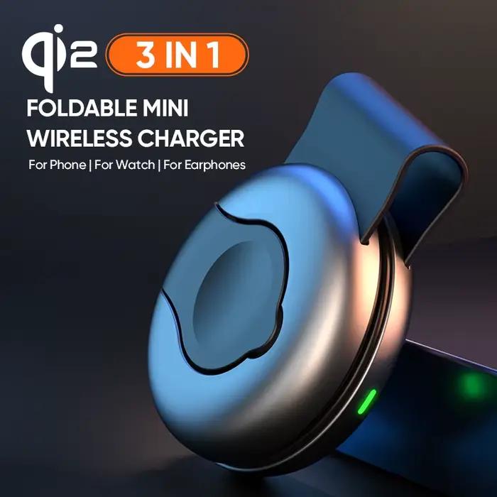 Chargeur sans fil pliable 3 en 1 Qi2 15W