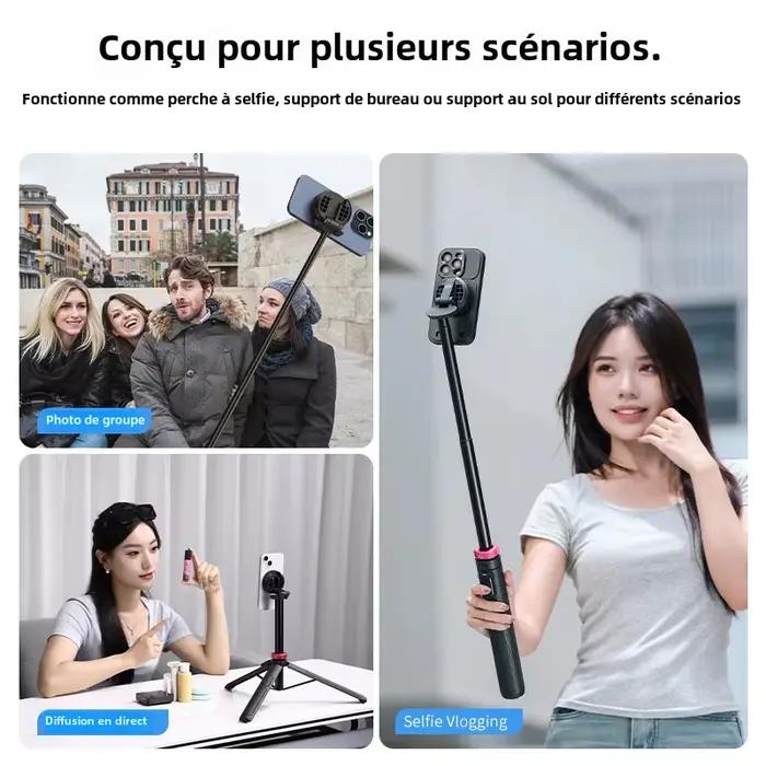 Ulanzi MT-84 1.53M Magsafe Selfie bâton trépied support Bluetooth télécommande téléphone Extension