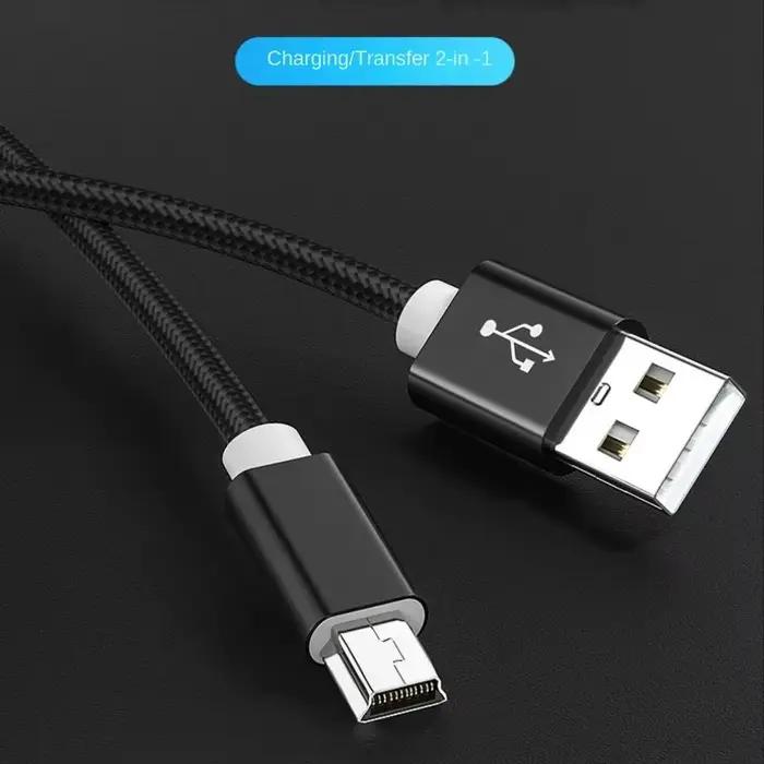 Mini câble USB Mini USB vers USB transfert de données rapides câble de chargeur pour lecteur MP3 MP4 voiture DVR GPS appareil photo numérique HDD cordon 1m