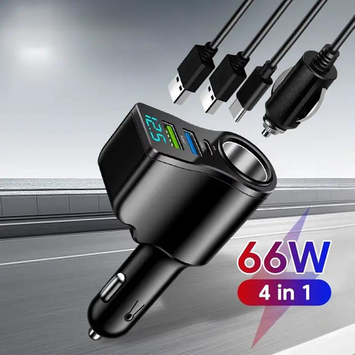 Chargeur de voiture 4 en 1 66W