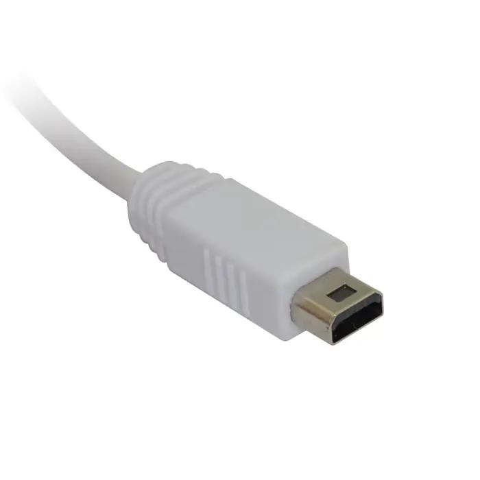 Câble de chargement d'alimentation de données de chargeur USB blanc de haute qualité pour contrôleur de manette de jeu Wii U