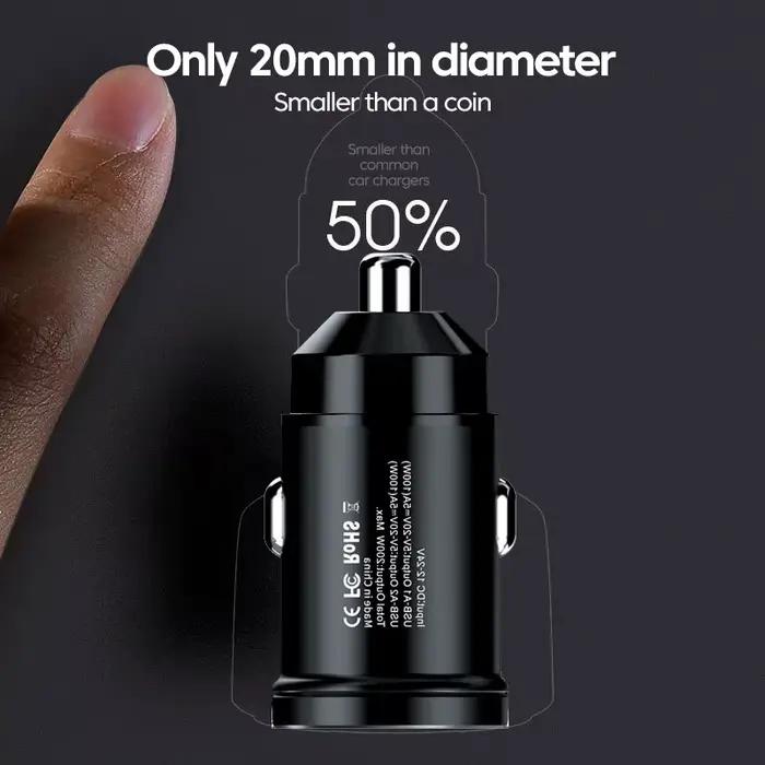 Olaf 200W Mini chargeur de voiture briquet charge rapide pour iPhone QC3.0