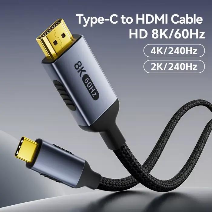 Câble USB C vers HDMI 8K @ 60Hz 4K @ 120Hz câbles de Type C