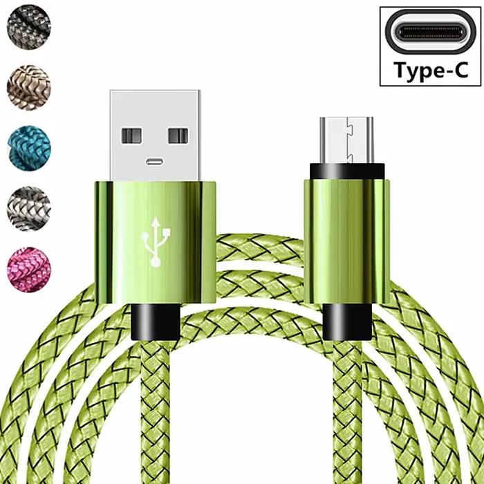 Câble USB Type-C pour Recharge Rapide de Batterie Compatible avec Samsung Galaxy A51 A71 A5 A70 A81 M31 A12 S21 S10 S10E S9 A50 en Argent Bleu Brun Or Rose Noir Vert 2m 3m