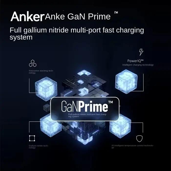 Anker-Banque d'alimentation portable GaNPrime PowerCore, charge rapide 65W, chargeur mural compact pliable, 733 mAh, batterie externe d'origine, 10000