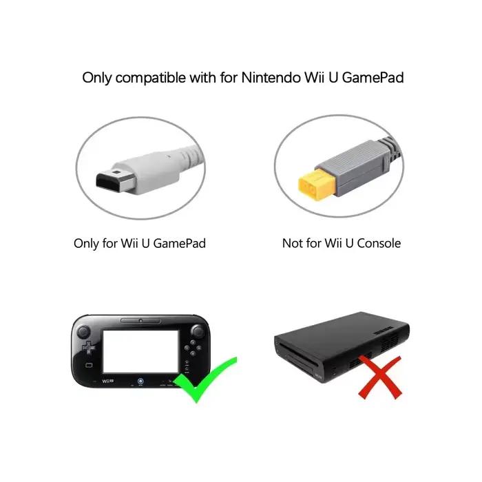 Adaptateur de chargeur secteur pour manette de jeu Nintendo Wii U