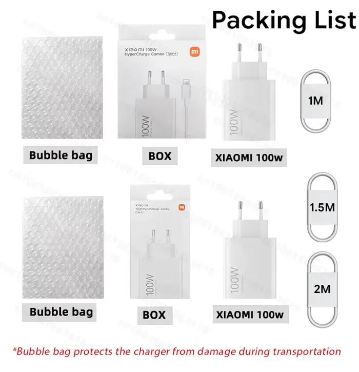 Chargeur Original XIAOMI 100W Officiel Hypercharge Câble Type C Xiaomi 17 Pro Max Poco F9 X8 Pro M8 F8 Ultra Redmi K100
