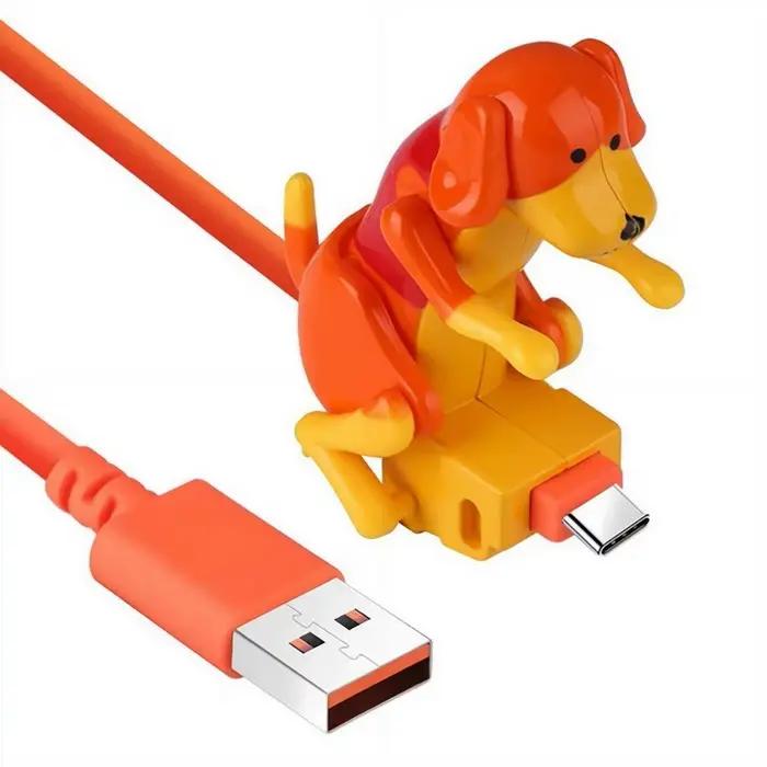 Câble de charge rapide pour téléphone portable Type-C en forme de chien amusant
