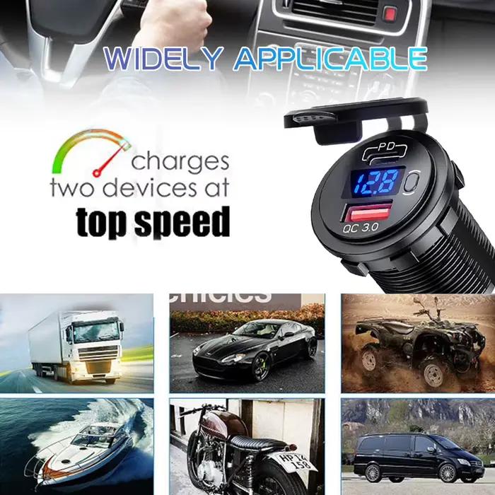 Chargeur USB 60W PD Type C/QC 3.0 avec Prise de Courant