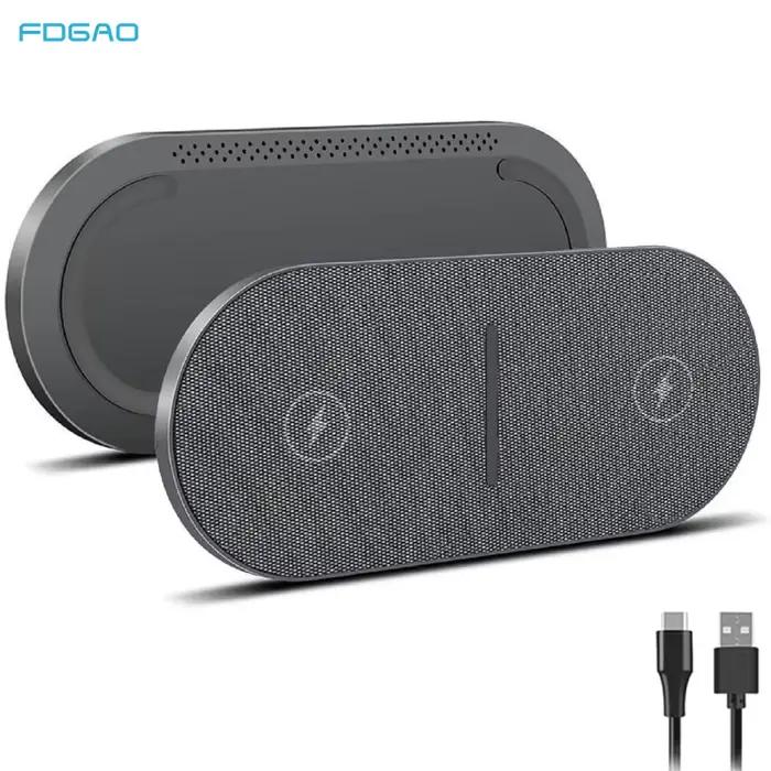 Chargeur sans fil 40W pour iPhone 15 14 13 12 11 Pro XS AirPods Pro double Station de charge rapide 2 en 1 20W pour Samsung S23 S24