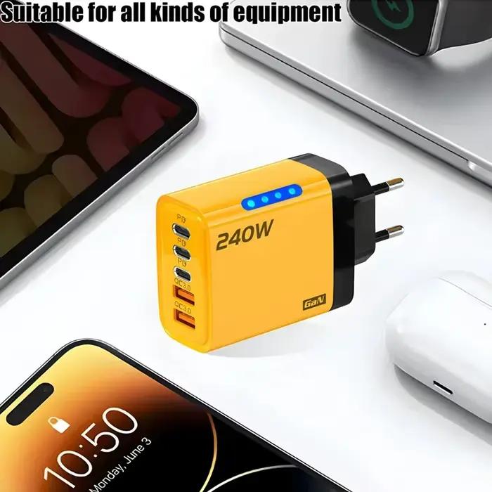 240W 5 Ports USB PD chargeur Type C Charge rapide chargeurs de téléphone USB adaptateur