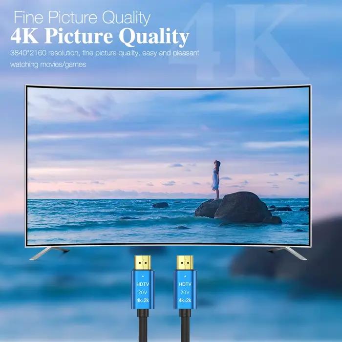 Câble HDMI 2.0 4K pour PS4 PS3 Xbox Fire TV Stick Lecteur Blu-ray HDR Haute vitesse Ethernet 4K 60Hz Mâle Longueur Variable 1.5m 3m 5m 10m 15m 20m