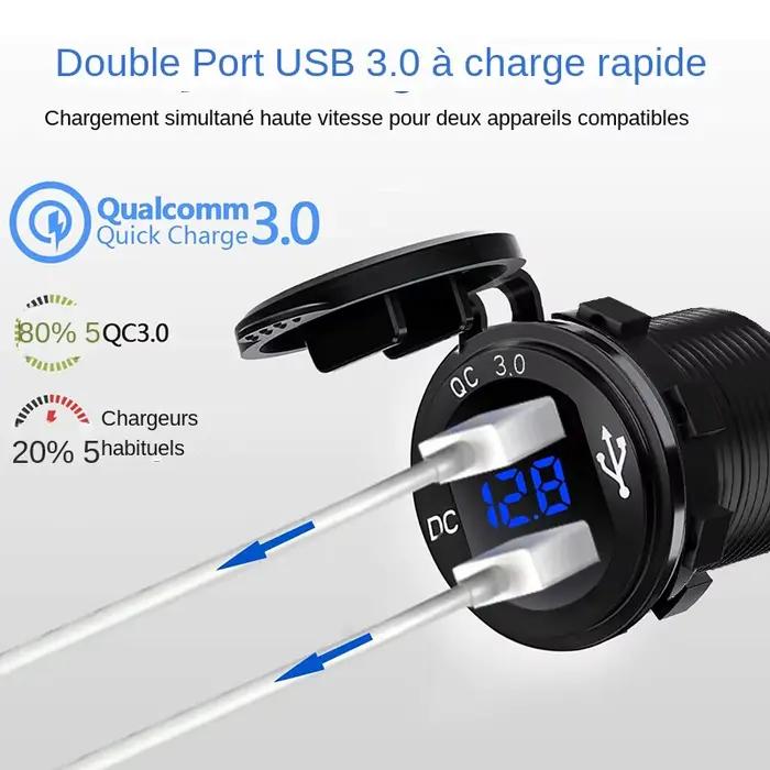 Chargeur rapide en aluminium QC3.0