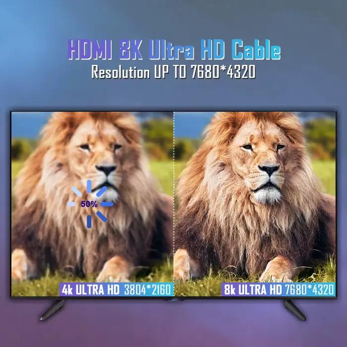 Câble HDMI 2.1 Compatible 8K 4K 120Hz Pour PS4 PS5 RTX 3080 eARC HDR Vidéo Cable PC Portable TV Box Splitter