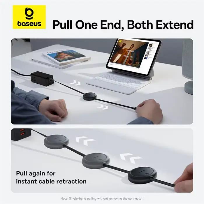 Baesus câble USB C rétractable 60W pour iPhone 16 15 Plus Pro Max