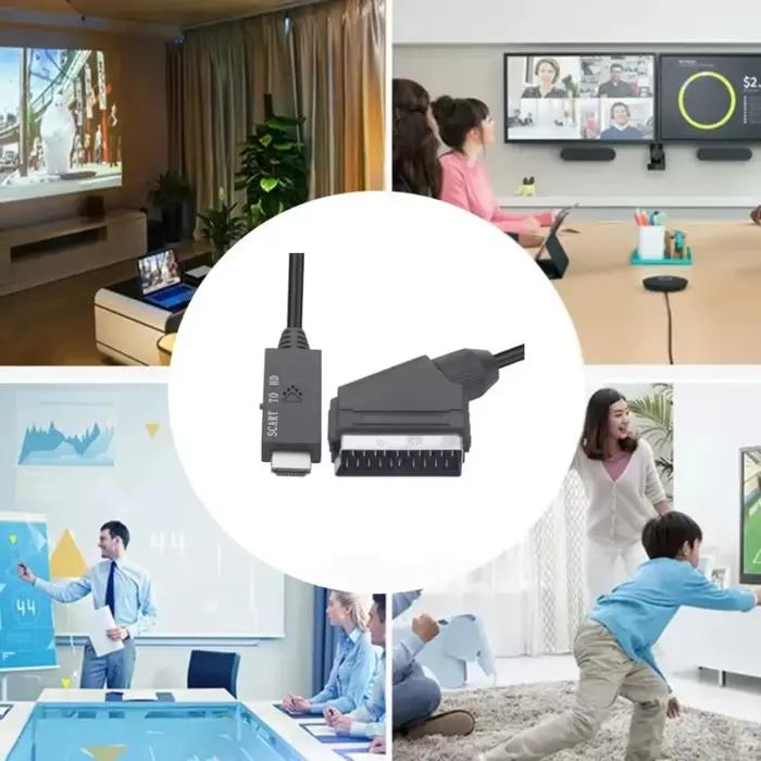 Câble convertisseur SCART vers HDMI compatible