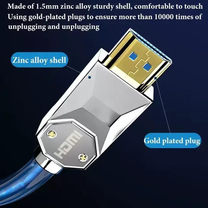 Câble HDMI 2.1 Audio Vidéo 8K@60Hz 4K@120Hz 48Gbps EARC ARC HDCP Ultra Haute Vitesse HDR pour TV HD Ordinateur Portable Projecteur PS4 PS5