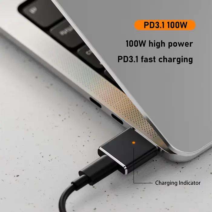 Adaptateur type-c vers magnétique Magsafe 3 pour MacBook Air Pro 100W