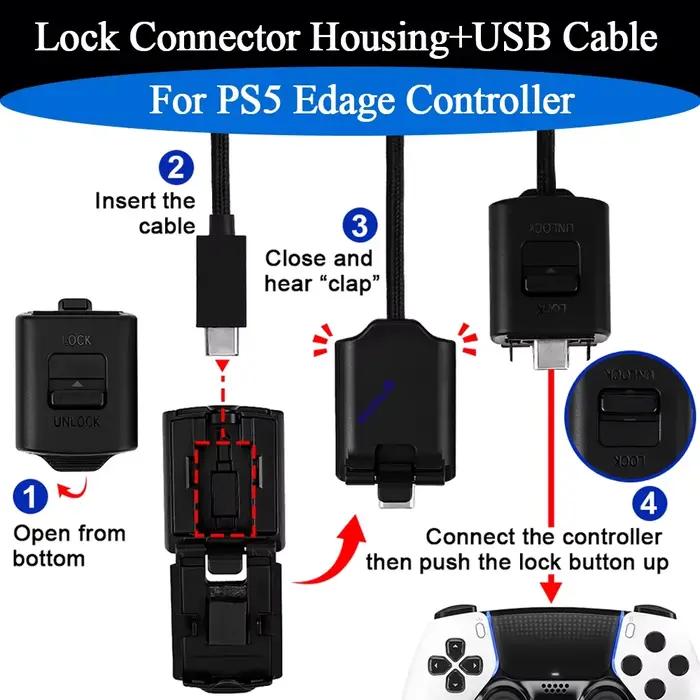 Connecteur de verrouillage 2-en-1 durable avec câble USB de 2